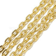 Aluminum Cable Chains, Unwelded, Flat Oval, Gold, 8x5x1.4x1mm(X-CHA-S001-023)