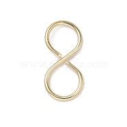 Brass S-Hook Clasps, Real 18K Gold Plated, 17x8x1.5mm, Hole: 7x6mm(KK-L208-67G)