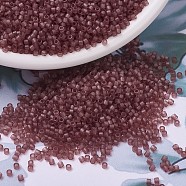 MIYUKI Delica Beads, Cylinder, Japanese Seed Beads, 11/0, (DB0773) Dyed Semi-Frosted Transparent Berry, 1.3x1.6mm, Hole: 0.8mm, about 20000pcs/bag, 100g/bag(SEED-J020-DB0773)