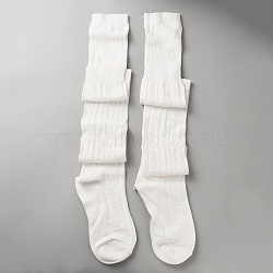 Cotton Long Socks, Loose Socks for Women, White, 810mm(AJEW-WH20054-038B)