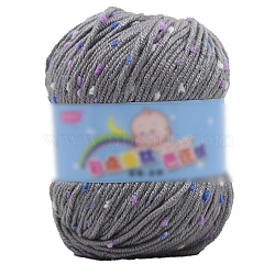 Polyester Yarn, Tweed Yarn, for Sweater Hat, for Knitting Crochet Supplies, Gray, 2mm, about 87.49 Yards(80m)/Skein(PW-WGE3126-25)