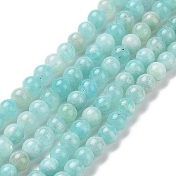 Natural Amazonite Round Beads Strands, 4~4.5mm, Hole: 0.8mm, about 91pcs/strand, 15.43~15.47''(39.2~39.3cm)(G-A025-01A)