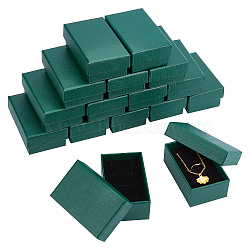 Paper Box, Snap Cover, with Sponge Mat, Jewelry Box, Rectangle, Dark Slate Gray, 8.1x5.1x3.2cm(CON-NB0001-68A)