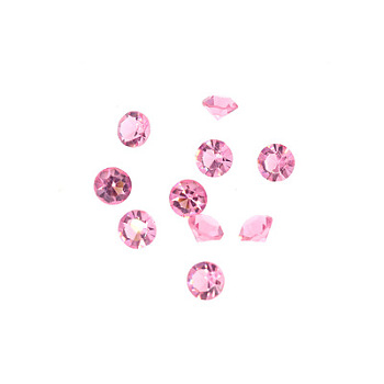 Glass Rhinestone Cabochons, DIY Accessories for Jewelry Pendant Making, Birthstone Color Style Rhinestone, Diamond Shape, Rose, 5mm, 20pcs/bag