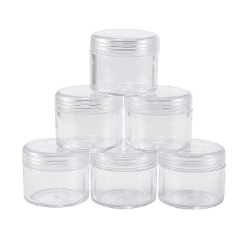 Plastic Bead Containers, Round, about 3.9cm in diameter, 3.3cm high, Capacity: 15ml(0.5 fl. oz)