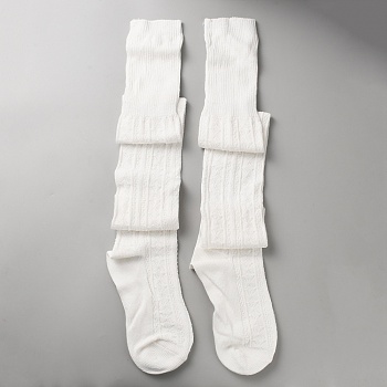 Cotton Long Socks, Loose Socks for Women, White, 810mm