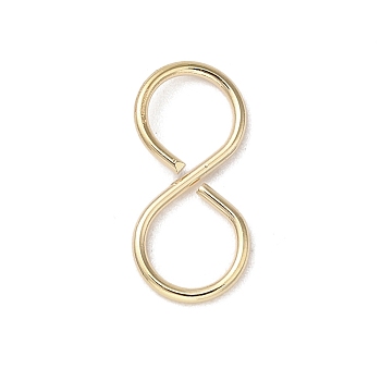 Brass S-Hook Clasps, Real 18K Gold Plated, 17x8x1.5mm, Hole: 7x6mm