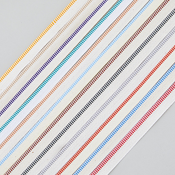 12Pcs 12 Colors Polyester Book Headbands, with Metallic Wire Twist Ties, Mixed Color, Headbands: 13x1mm, 1.5 yards/pc, 1pc/color; Twist Ties: 120x4mm, 12pcs