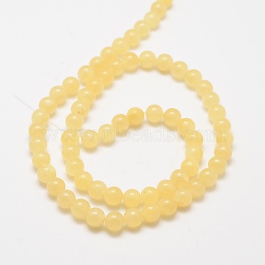 nat&uuml;rliche gelbe Jade Perlenstr&auml;nge(X-G-K121-01-6mm)-2