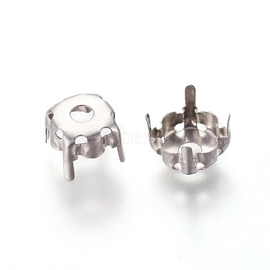 Non-Tarnish 201 Stainless Steel Sew on Prong Settings(STAS-L229-03A)-2