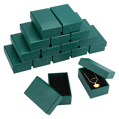Dark Slate Gray Rectangle Paper Jewelry Set Box