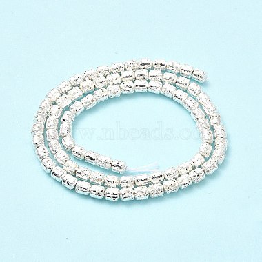 Electroplated Natural Lava Rock Beads Strands(G-G984-04S)-3