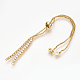 Adjustable Brass Micro Pave Cubic Zirconia Chain Bracelet Making(X-ZIRC-T004-39G)-3