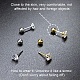 2 Pairs 925 Sterling Silver Ear Nuts(STER-BBC0007-33)-5