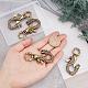 4Pcs 2 Styles Tibetan Style Brass Lobster Claw Clasps(FIND-AR0002-52)-3