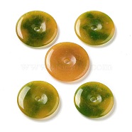 Dyed Natural White Jade Pendants, Donut Charms, Dark Olive Green, 28~31x4.5~5mm, Hole: 4.5mm(G-Q016-05B-01)