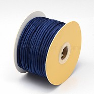 Braided Nylon Threads, Prussian Blue, 2mm, about 21.87 yards(20m)/roll(NWIR-N003-2mm-12F)