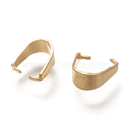 201 Stainless Steel Snap on Bails, Real 18K Gold Plated, 7x6x3mm, Inner High: 6mm(STAS-H135A-G)
