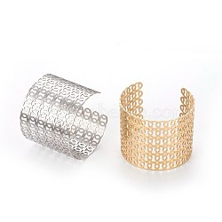 304 Stainless Steel Cuff Bangles, Mixed Color, 2-3/8 inch(6.1cm)(BJEW-E361-08)