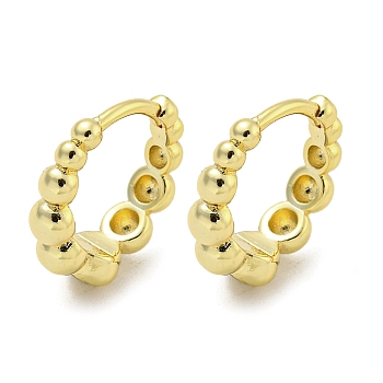 Brass Hoop Earrings, Real 18K Gold Plated, 13.5x4mm