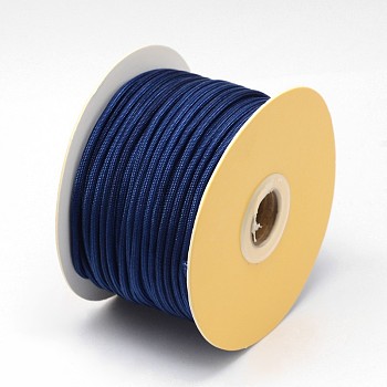 Braided Nylon Threads, Prussian Blue, 2mm, about 21.87 yards(20m)/roll