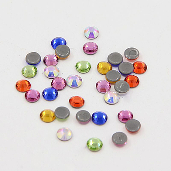 Glass Hotfix Rhinestone, Grade AA, Flat Back & Faceted, Half Round, Mixed Color, SS20, 4.6~4.8mm, about 1440pcs/bag