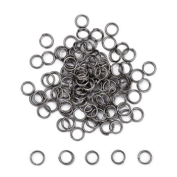 Brass Split Rings, Double Loops Jump Rings, Nickel Free, Gunmetal, 5x1.2mm, about 3.8mm inner diameter