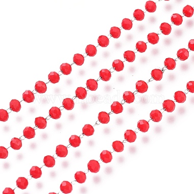 Chaînes de perles acryliques à facettes faites à la main(CHS-M003-16P)-2