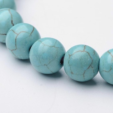 Bracelets ronds stretch turquoise synthétique(BJEW-O118-01)-2