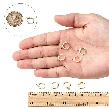 Brass Huggie Hoop Earring Findings(X-KK-L179-04G-A)-6