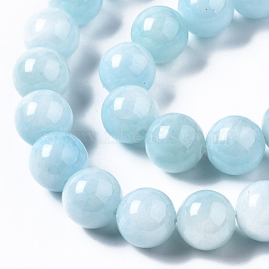 自然染め黄色のヒスイの宝石ビーズストランド(X-G-R271-12mm-Y04)-4