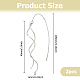 1 Pair Wave Shape 925 Sterling Silver Dangle Stud Earrings(EJEW-HS0001-32P)-2