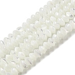 Natural Trochus Shell Rondelle Beads Strands, Saucer Beads, WhiteSmoke, 3x2mm, Hole: 0.5mm, about 202~205pcs/strand, 15.94~16.14''(40.5~41cm)(SSHEL-H072-01B)