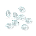 K9 Glass, Imitation Austrian Crystal Beads, Faceted, Oval, Honeydew, 9x6x6mm, Hole: 1mm(GLAA-R001-02A-01)