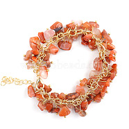 Natural Red Agate  Bead Bracelets, 8-5/8 inch(22cm)(PW-WG73957-13)