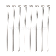 Iron Flat Head Pins, Cadmium Free & Nickel Free & Lead Free, Platinum, 30x0.75~0.8mm, about 6730pcs/1000g(NFHP3.0cm)
