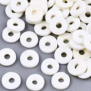 Handmade Polymer Clay Beads, for DIY Jewelry Crafts Supplies, Disc/Flat Round, Heishi Beads, Beige, 4x1mm, Hole: 1mm, about 55000pcs/1000g(CLAY-Q251-4.0mm-30)