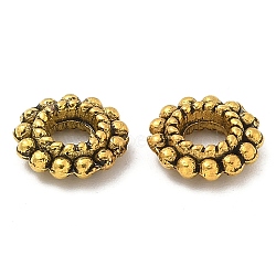 Alloy Spacer Beads, Cadmium Free & Lead Free, Flat Round, Antique Golden, 8x2.5mm, Hole: 2.5mm, about 2631pcs/1000g(TIBE-P003-31AG)