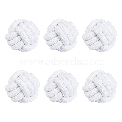 Dog Toys Weaving Rope Sets, Dog Games Knot Ball Toys, For Small Dog Grinding Teeth Cleaning Modeling, White, 61.5mm(AJEW-WH0002-52)
