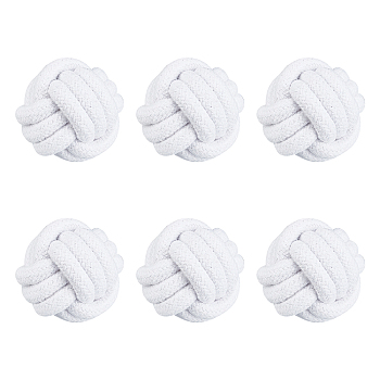 Dog Toys Weaving Rope Sets, Dog Games Knot Ball Toys, For Small Dog Grinding Teeth Cleaning Modeling, White, 61.5mm