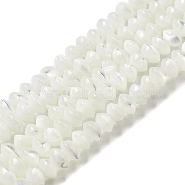WhiteSmoke Rondelle Trochus Shell Beads