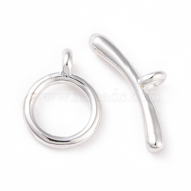 925 Sterling Silver Plated Ring Brass Toggle Clasps