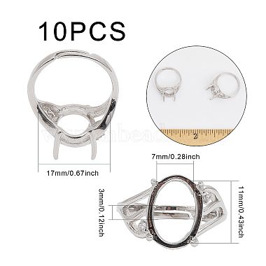 10Pcs Adjustable Brass Finger Ring Components(KK-CA0002-19)-4