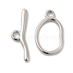 Non-Tarnish 304 Stainless Steel Toggle Clasps, Oval, Stainless Steel Color, Oval: 25x15x2mm, Hole: 3mm, 16.5x11mm inner diameter, Bar: 28.5x8.5x2.5mm, hole: 3mm(STAS-F290-06P)