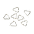 Non-Tarnish 201 Stainless Steel Triangle Linking Ring, Buckle Clasps, Quick Link Connector, Fit for Top Drilled Beads, Webbing, Strapping Bags, Stainless Steel Color, 10x10x1.2mm, Inner Diameter: 7.5mm(X-STAS-M294-01P-04)
