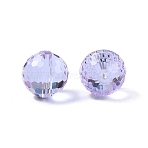 Glass K9 Glass, Imitation Austrian Crystal Beads, Faceted(128 Facets), Round, Lilac, 12mm, Hole: 1.4~2mm(X-GLAA-H024-06C-22)