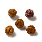 Natural Mookaite Carved Flower Scattered Beads, Rose, 8.5~10x10x10.5mm, Hole: 1mm(G-O156-B-29)