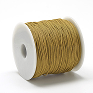 Polyester Cords, Dark Goldenrod, 0.8mm, about 131.23~142.16 yards(120~130m)/roll(OCOR-Q037-11)