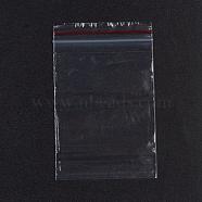 Plastic Zip Lock Bags, Resealable Packaging Bags, Top Seal, Self Seal Bag, Rectangle, Red, 9x6cm, Unilateral Thickness: 1.1 Mil(0.028mm)(OPP-G001-E-6x9cm)