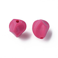 Opaque Acrylic Beads, Nuggets, Deep Pink, 16.5x15x13.5mm, Hole: 2.5mm, about 340pcs/500g(MACR-S373-140-A10)